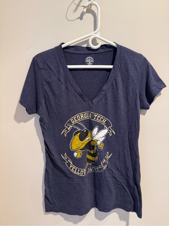 Rivalry Threads Tops - Rivalry Threads Navy and Gold Georgia Tech Yellow Jackets V-Neck Tee
